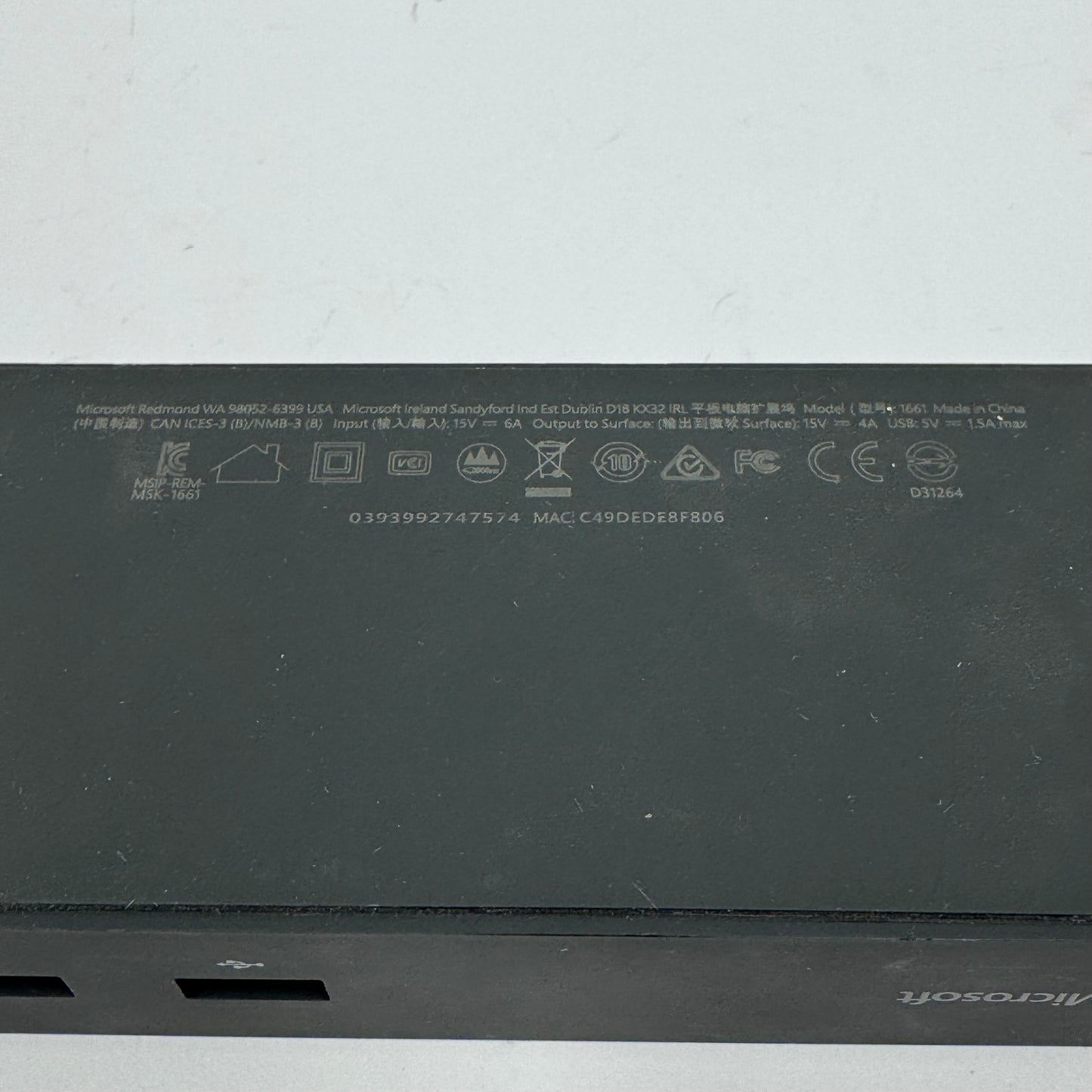 Microsoft Surface Docking Station Laptop/Tablet Dock 1661