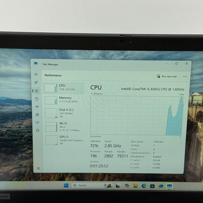Lenovo t490s 14" i5-8365U 1.6GHz 8GB RAM 256GB SSD