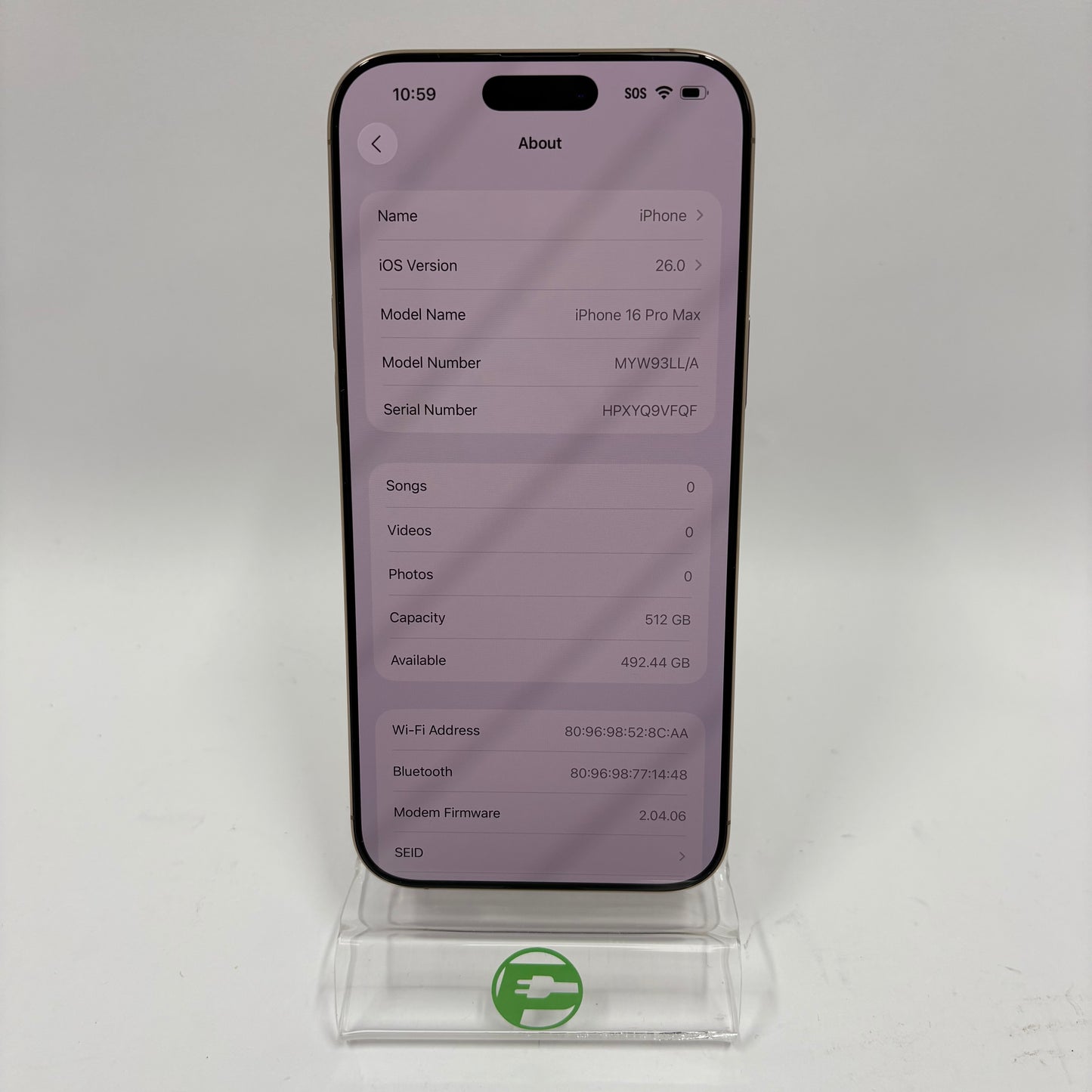 Factory Unlocked Apple iPhone 16 Pro Max 512GB Desert Titanium MYW93LL/A