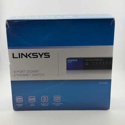 New Linksys SE3008 8-Port Gigabit Ethernet Switch