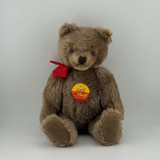 Steiff Original Teddy 9" Vintage Jointed Mohair Teddy Bear 0202/26 with Tags