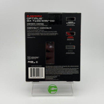 New Sandisk Optimus GX 7100 1TB NVMe SSD SDSP71100TAN-000G1