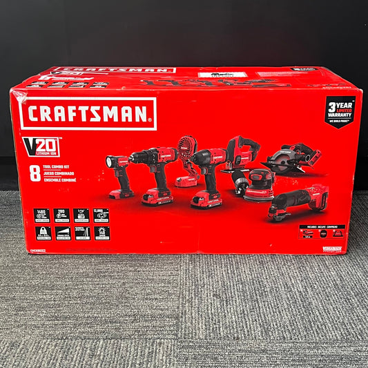 New Craftsman CMCK802C2 20V 8 Tool Combo Kit