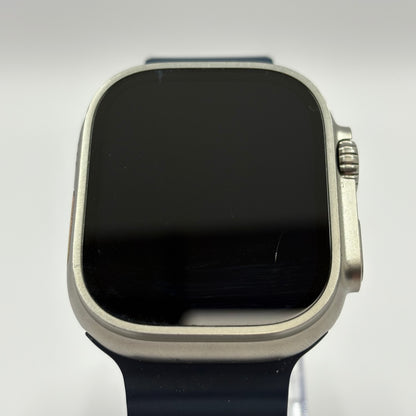 Unlocked Apple Watch Ultra 2 49MM Silver Titanium Blue Ocean Band