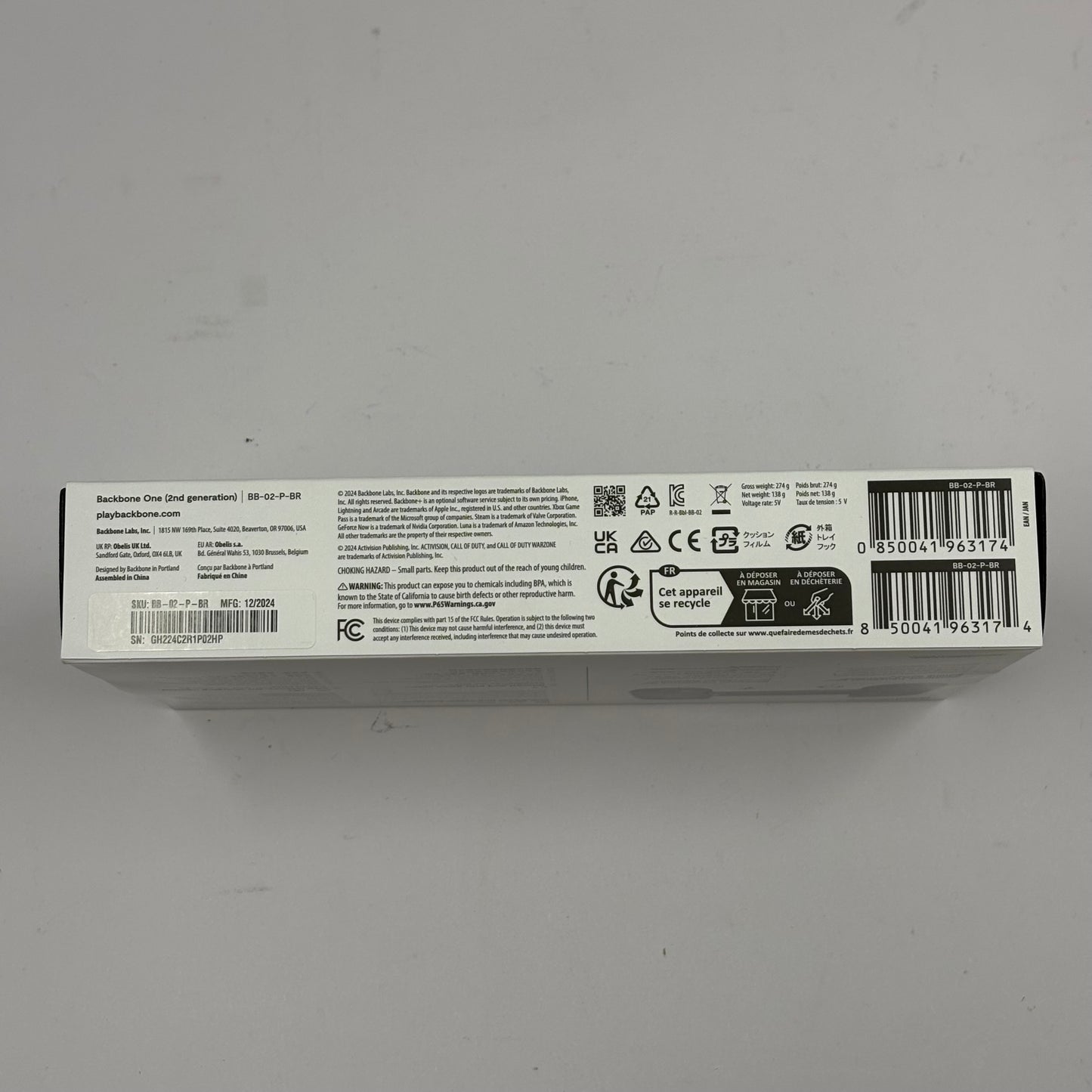 New Backbone One Lightning Controller Black BB-02-P-BRW Apple iPhone