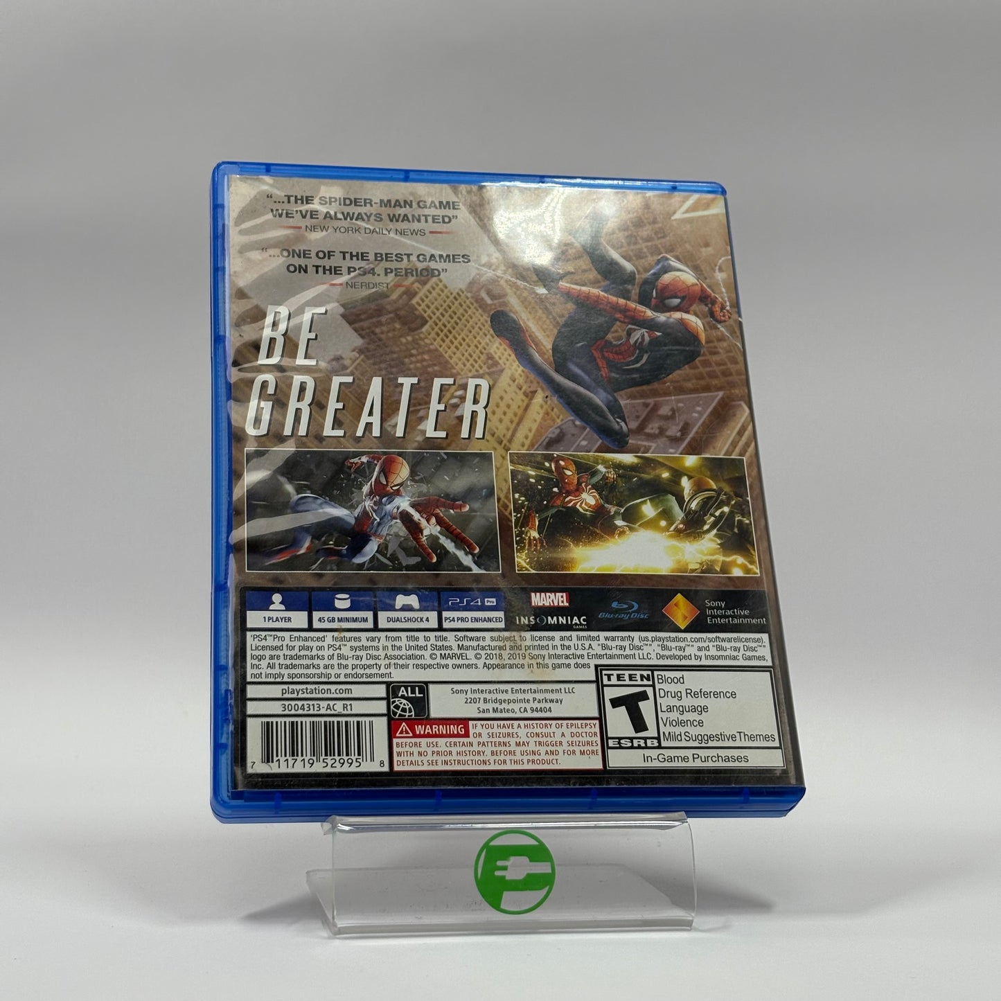 Marvel Spiderman [Game of the Year] (Sony PlayStation 4 PS4, 2019)