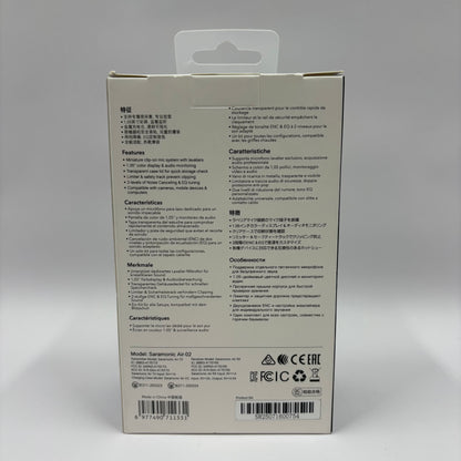 New Saramonic Air Universal 2.4 GHz Dual-Channel Wireless Microphone AIR-02