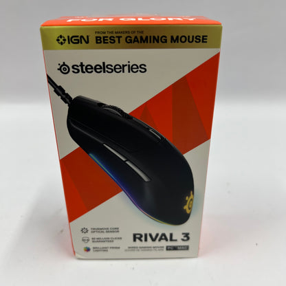 New SteelSeries Rival 3 Wired Gaming Mouse M-00018