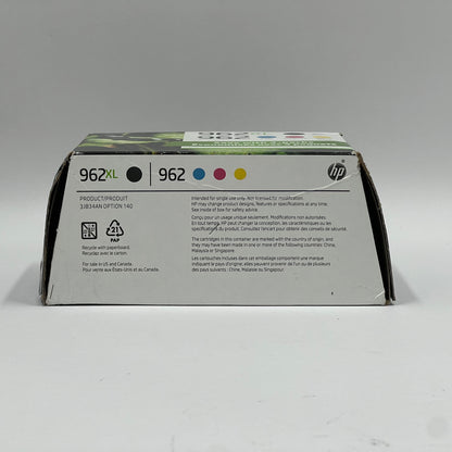 New HP 962 XL Ink Cartridge C/M/Y/K 3JB34AN