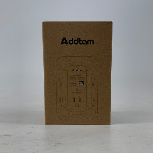 New Addtam Wall Charger 5 Outlet Extender AD5004