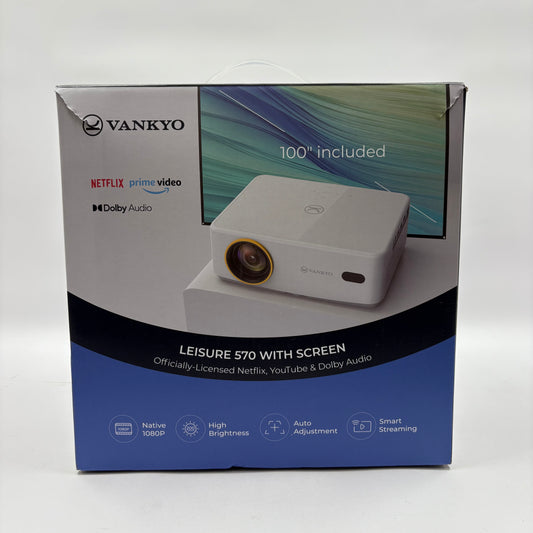 New Vankyo Leisure 570 with Screen Smart Streaming Projector