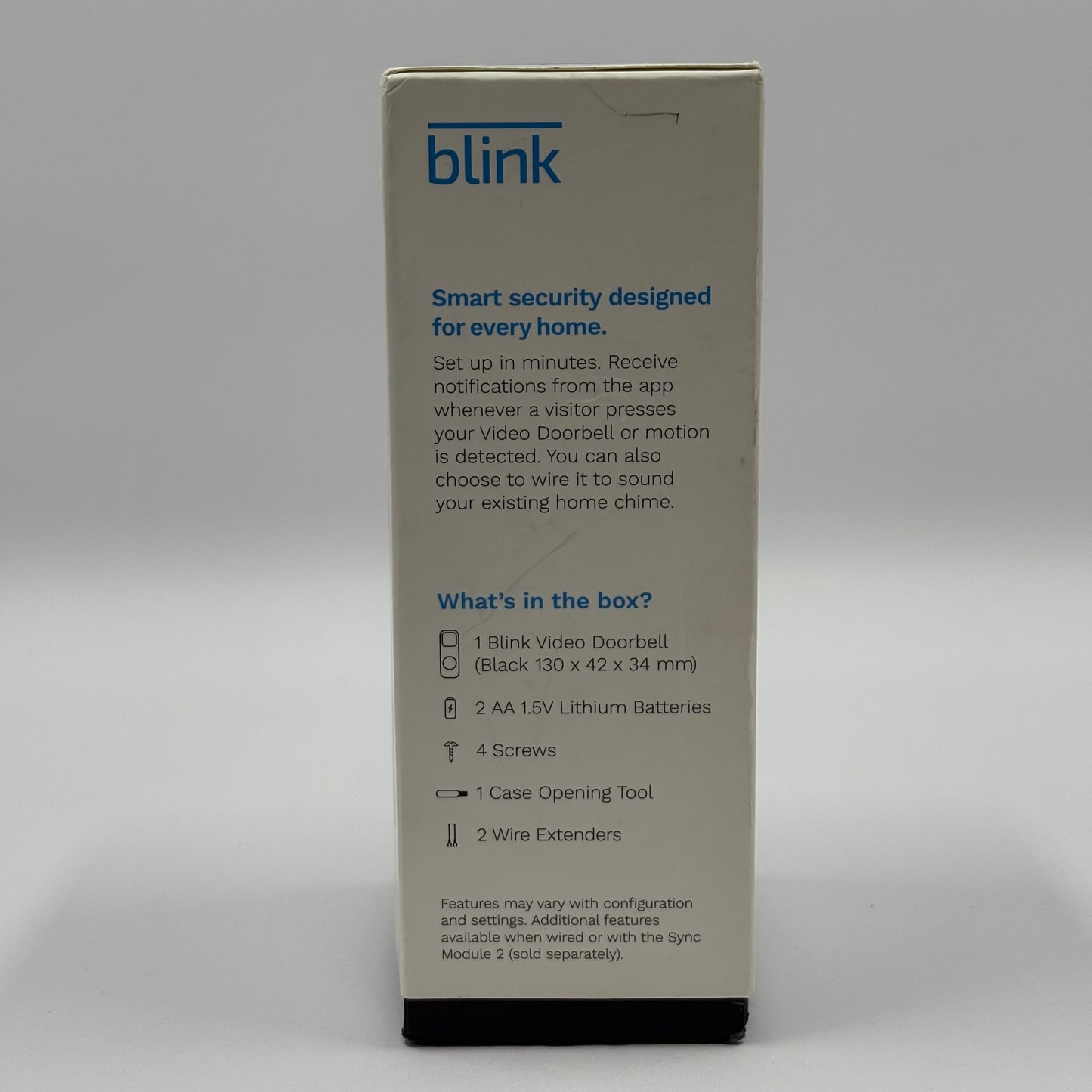 New Blink Smart WiFi Video Doorbell Black B08SG2MS3V