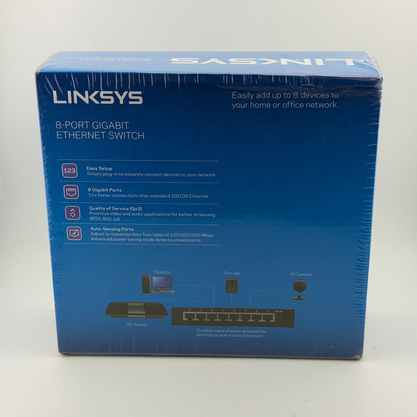 New Linksys SE3008 8-Port Gigabit Ethernet Switch