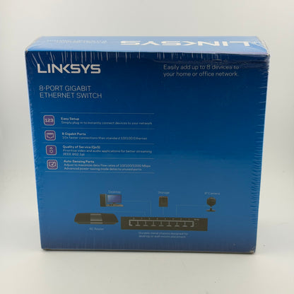 New Linksys SE3008 8-Port Gigabit Ethernet Switch