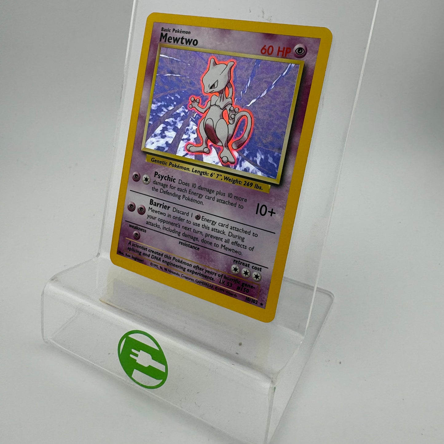 Pokémon TCG Base Set Mewtwo #10 Holo English LP