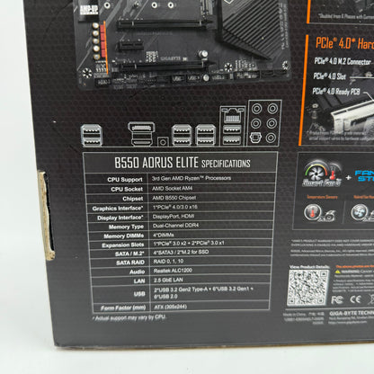 New GIGABYTE B550 AORUS ELITE AM4 ATX