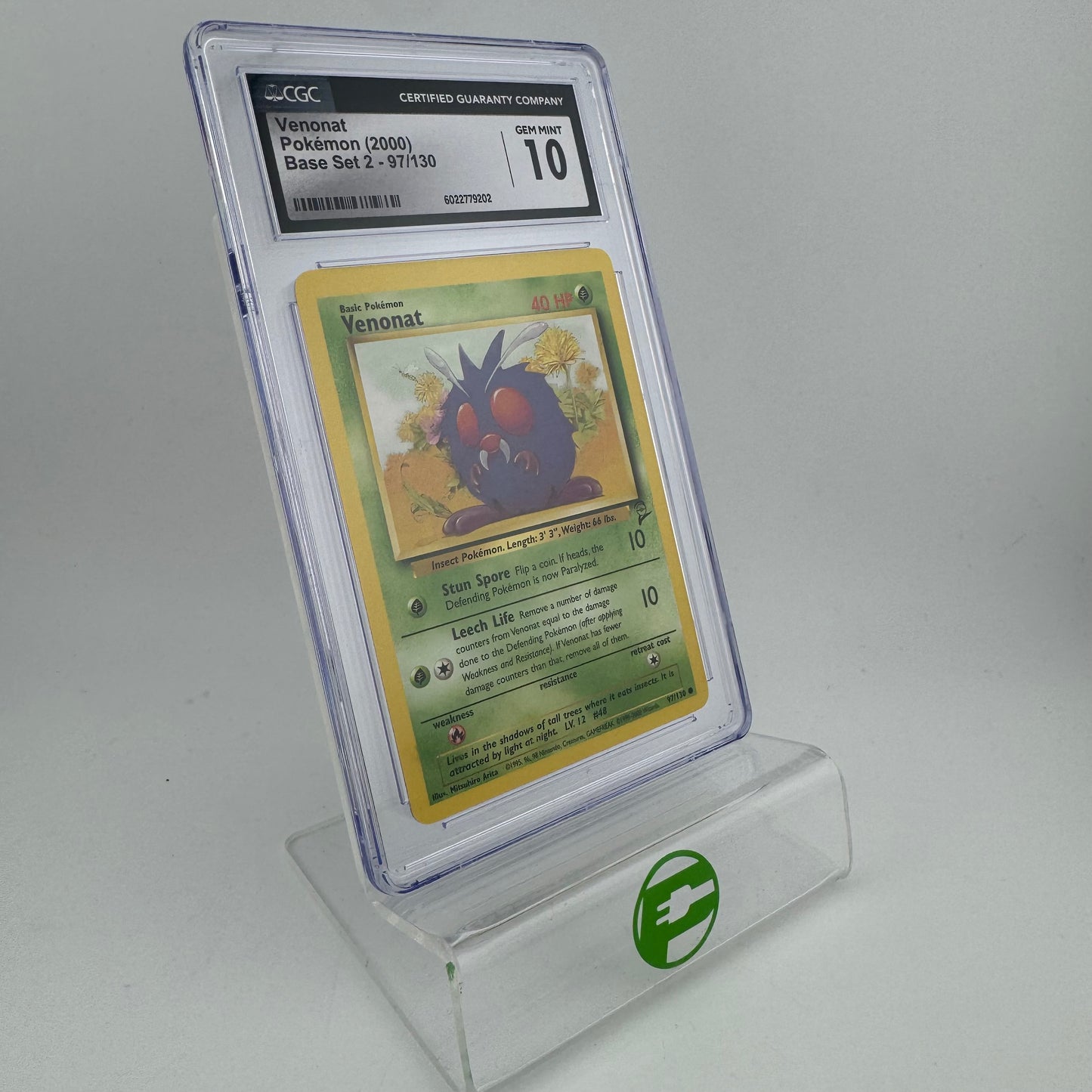 Pokémon TCG Base Set 2 Venonat #97 Regular English CGC 10 GEM MINT