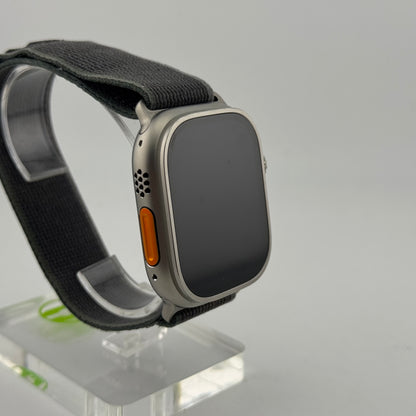 Unlocked Apple Watch Ultra 2 49MM Natural Titanium Green Trail Loop MRF63LL/A
