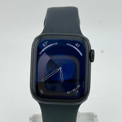 Unlocked Apple Watch Series 8 41MM Blue Aluminum Black Sport Band MNUW3LL/A