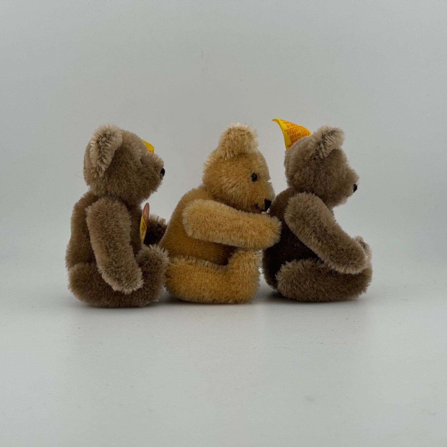 Sheiff  Original Teddy 4" Vintage Jointed Mohair Teddy Bear 0202/10 Lot of 3