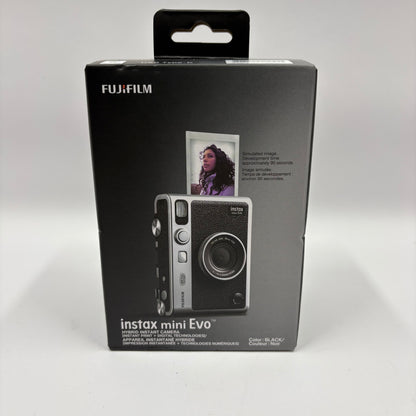 New Fujifilm Instax Mini Evo Hybrid Instant Camera Black