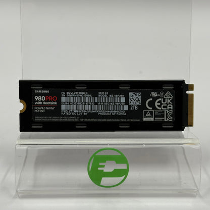Samsung 2280mm 980 Pro SSD with Heatsink 2TB M.2 NVMe Gen 4.0 x 4 SSD MZ-V8P2T0