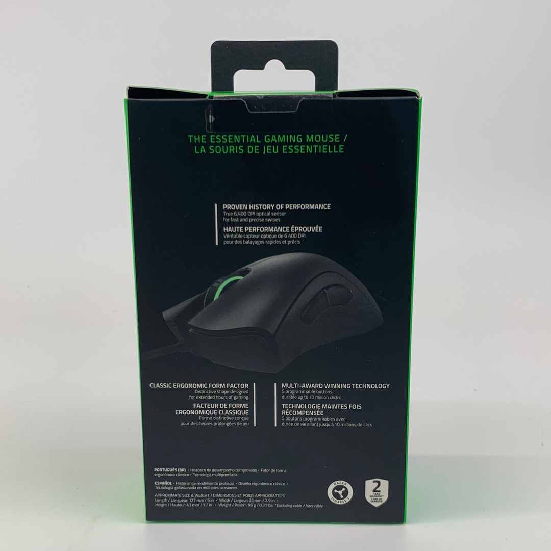 New Razer Deathadder Essential Wired Gaming Mouse RZ01-03850100-R3U1