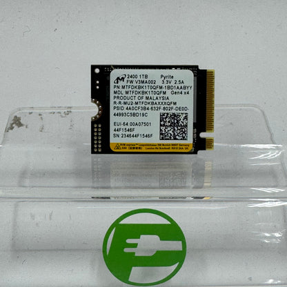 Micron  2280mm 2400 1TB M.2 NVMe Gen 4.0 x 4 SSD MTFDKBK1T0QFM Solid State Drive