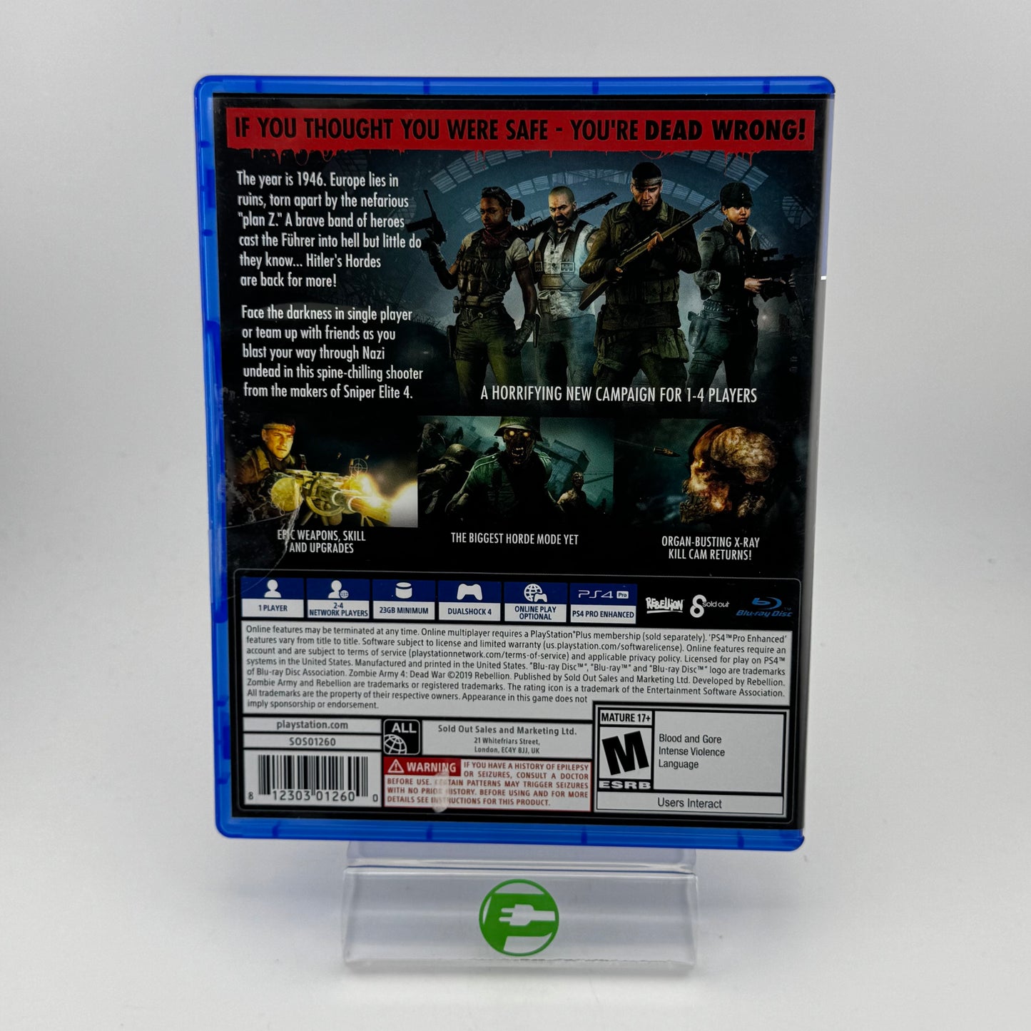 Zombie Army 4: Dead War (Sony PlayStation 4 PS4, 2020)