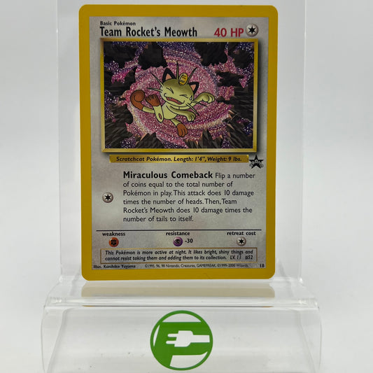 Pokémon TCG Promo Team Rocket's Meowth 18 English
