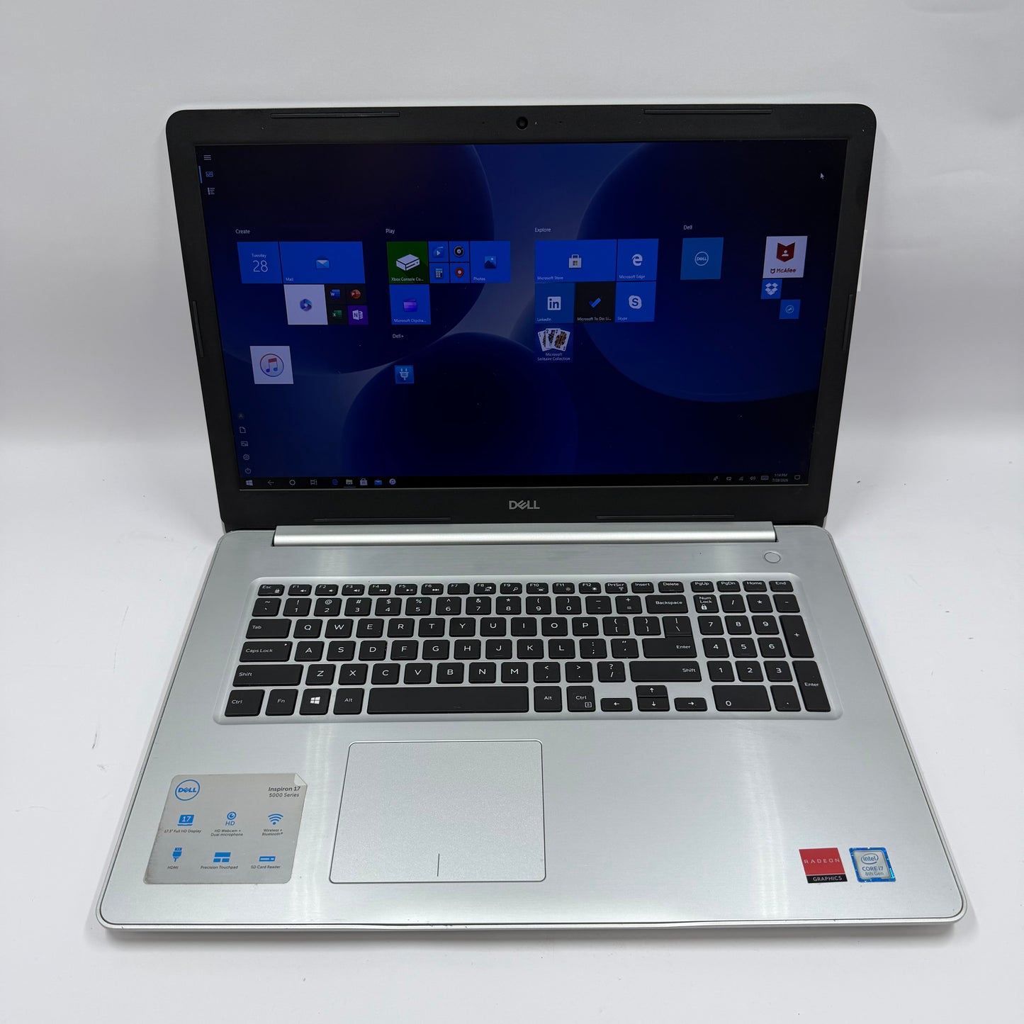 Broken Dell Inspiron 5770 17.3" i7-8550U 20GB RAM 2TB HDD 256GB SSD Bad Batt