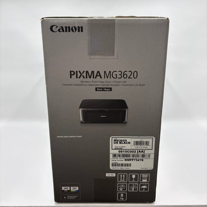 New Canon PIXMA Wireless All-in-One Color Inkjet Printer MG3620