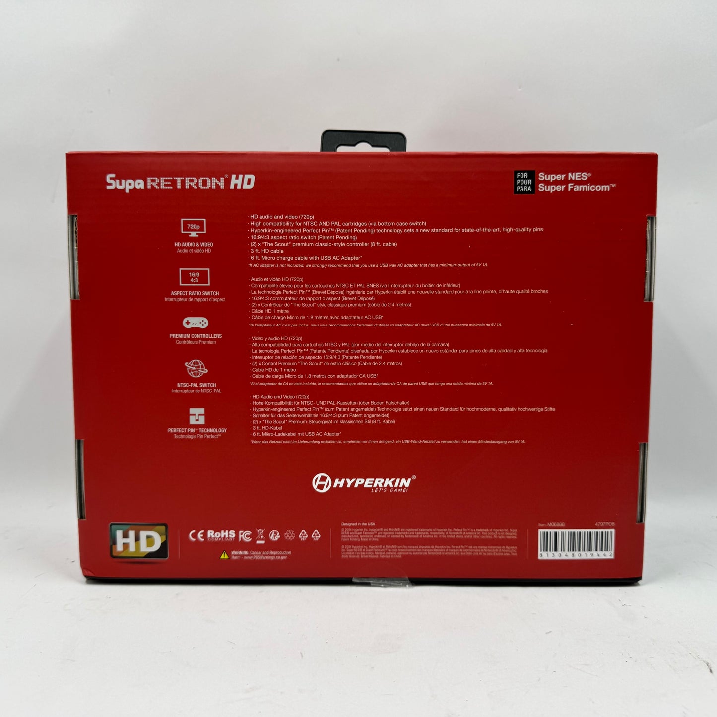 Supa Retron HD Retro Gaming Console Grey/Purple M06888 Gaming Bundle