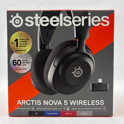 New Steelseries Arctis Nova 5 Wireless Gaming Headset Black 61670