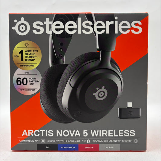 New Steelseries Arctis Nova 5 Wireless Gaming Headset Black 61670