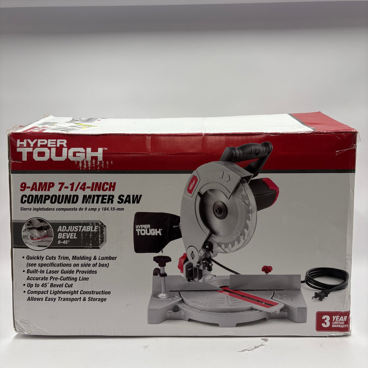 Hyper Tough 9 Amp Compound Miter Saw AQ14990G