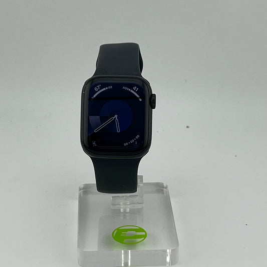 Unlocked Apple Watch Series 8 41MM Blue Aluminum Black Sport Band MNUW3LL/A