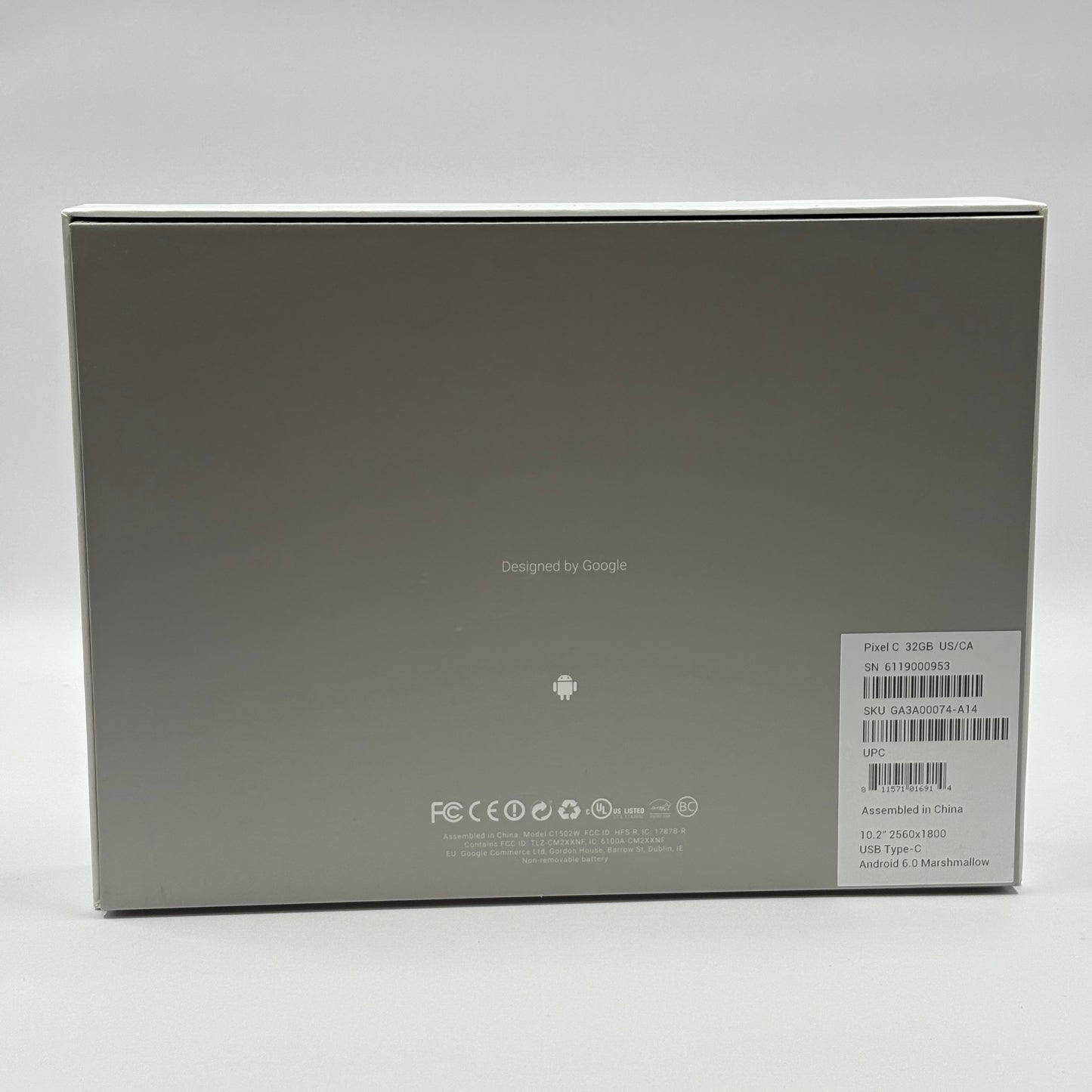 WiFi Only Google Pixel C 32GB Silver GA3A00074-A14 with Keyboard