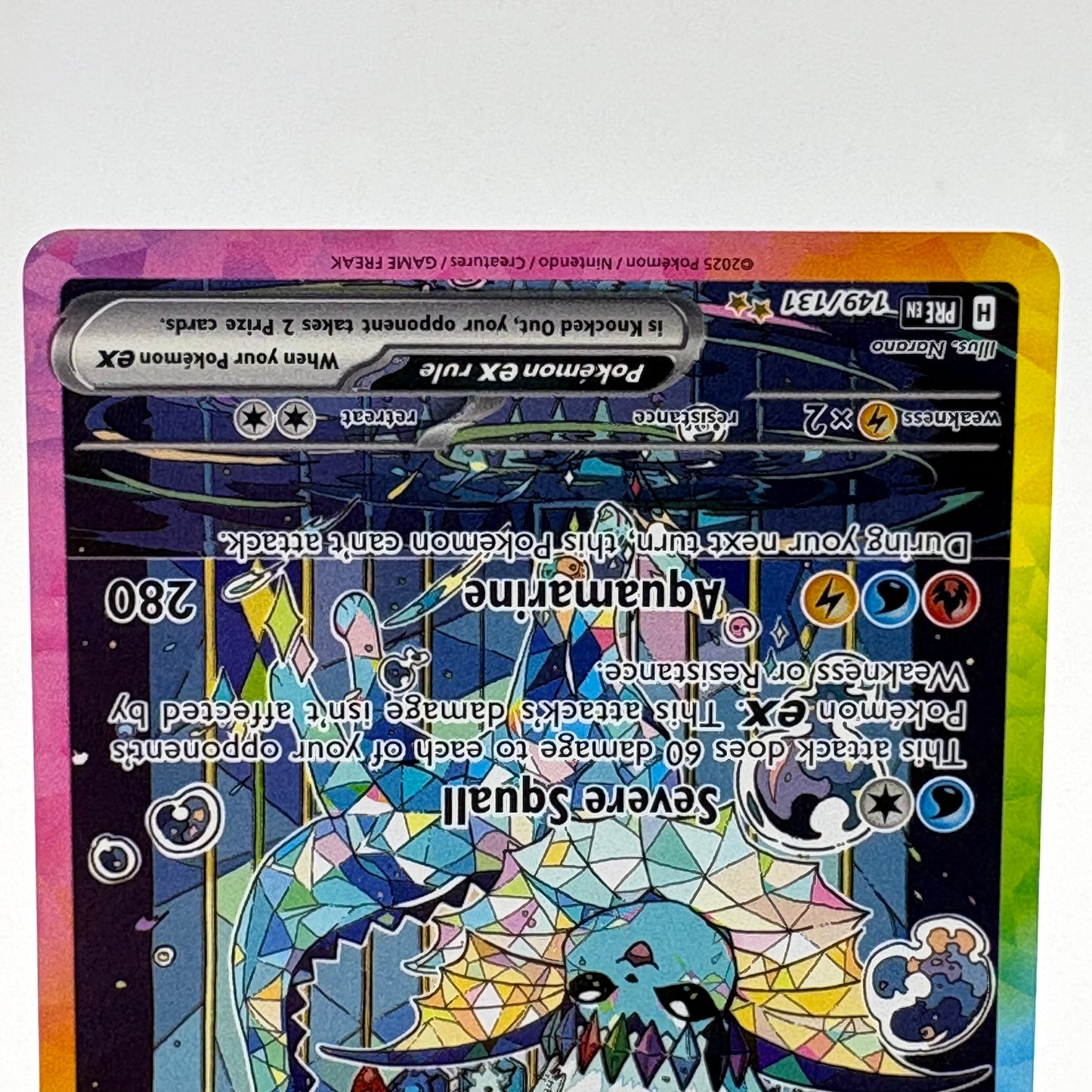 Pokémon TCG Prismatic Evolution Vaporeon EX 165/85 English