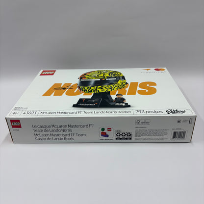 New Lego McLaren Mastercard F1 Team Lando Norris Helmet  Lego Set 43023
