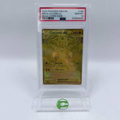 Pokémon TCG Mega Evolution Mega Lucario EX 188/132 English PSA 10 GEM MT