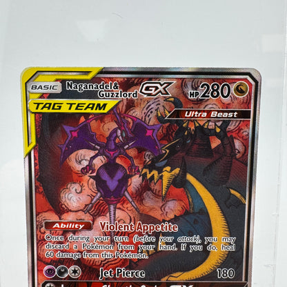 Pokémon TCG Cosmic Eclipse Naganadel & Guzzlord GX #224 Holo English NM
