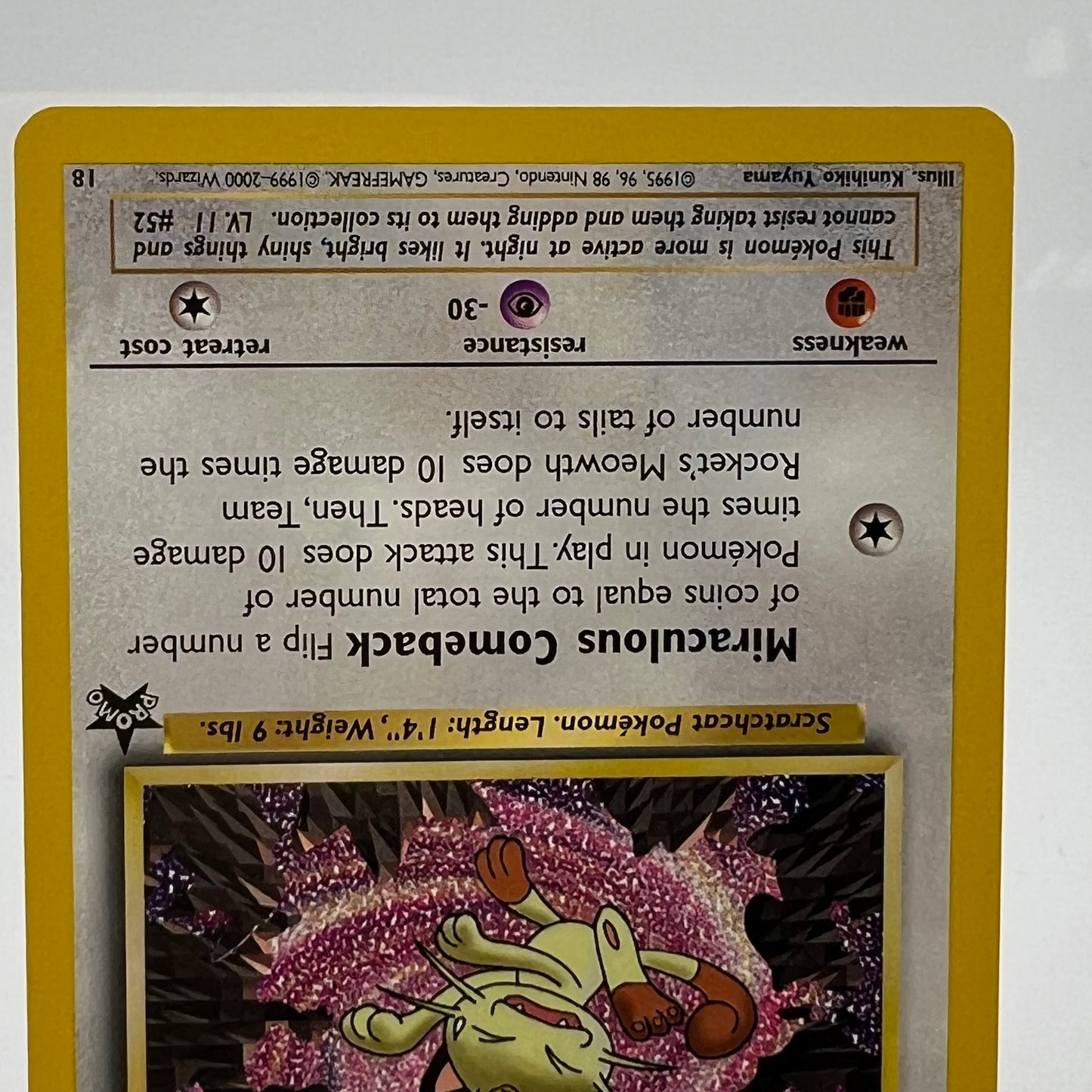 Pokémon TCG Promo Team Rocket's Meowth 18 English