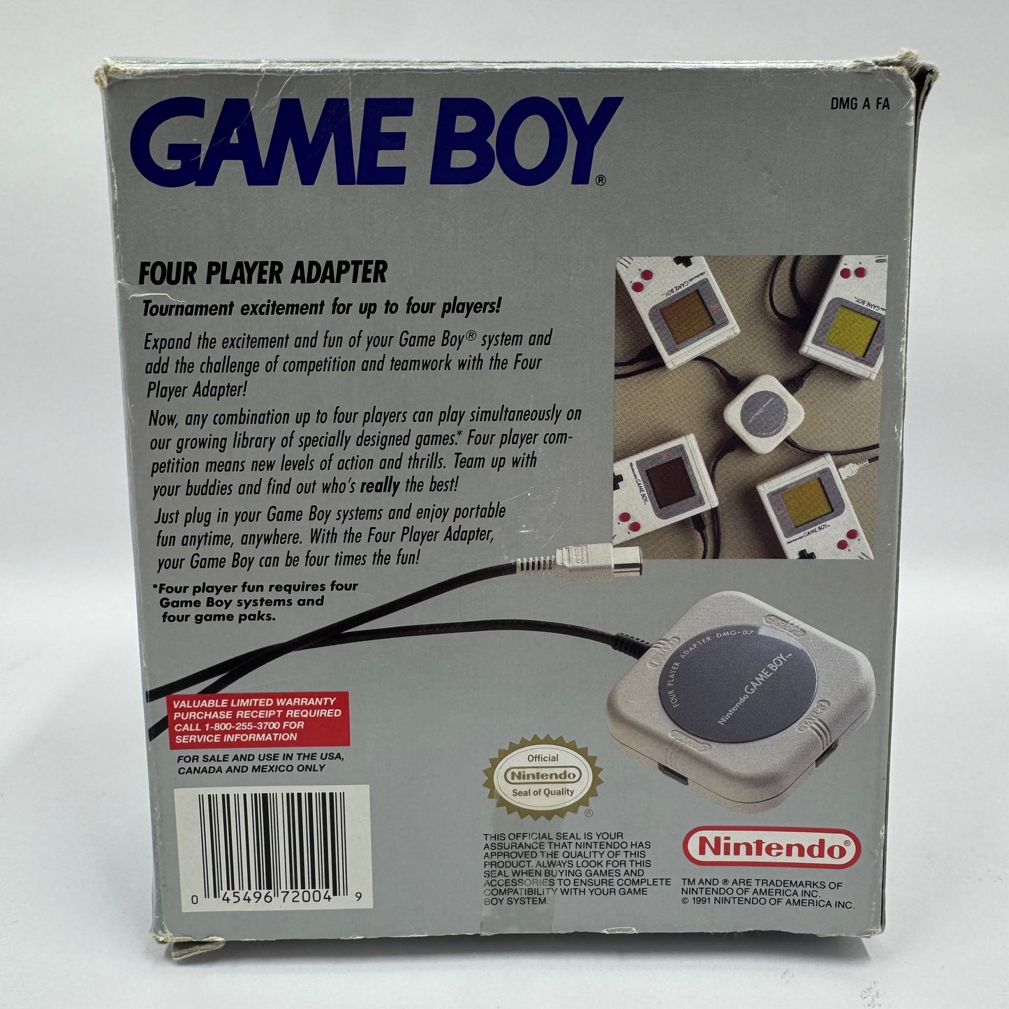 Nintendo GameBoy Four Player Adapter Gray DMG-07