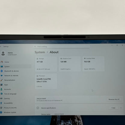 HP EliteBook 840 A6SY7UT 14" Core Ultra 125U 1.3GHz 16GB RAM 512GB SSD