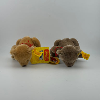 Steiff Original Teddy 5" Vintage Jointed Mohair Teddy Bear 0202/14 Lot of 2