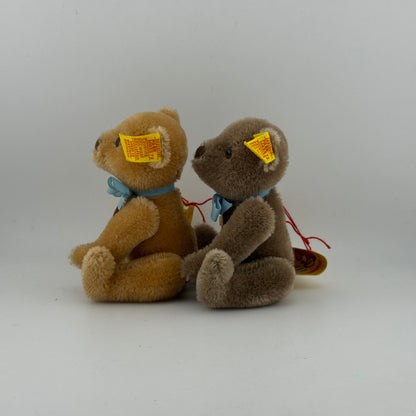 Steiff Original Teddy 5" Vintage Jointed Mohair Teddy Bear 0202/14 Lot of 2