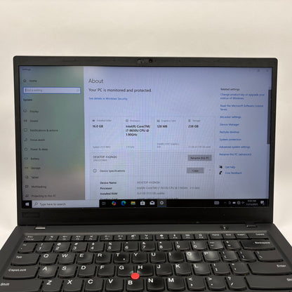 Lenovo ThinkPad X1  Carbon 14" i7-8650U 2.1GHz 16GB RAM 256GB SSD
