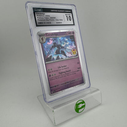 Pokémon TCG Paldean Fates Ceruledge [Pokemon Day] #40 Holo English CGC 10 GEM