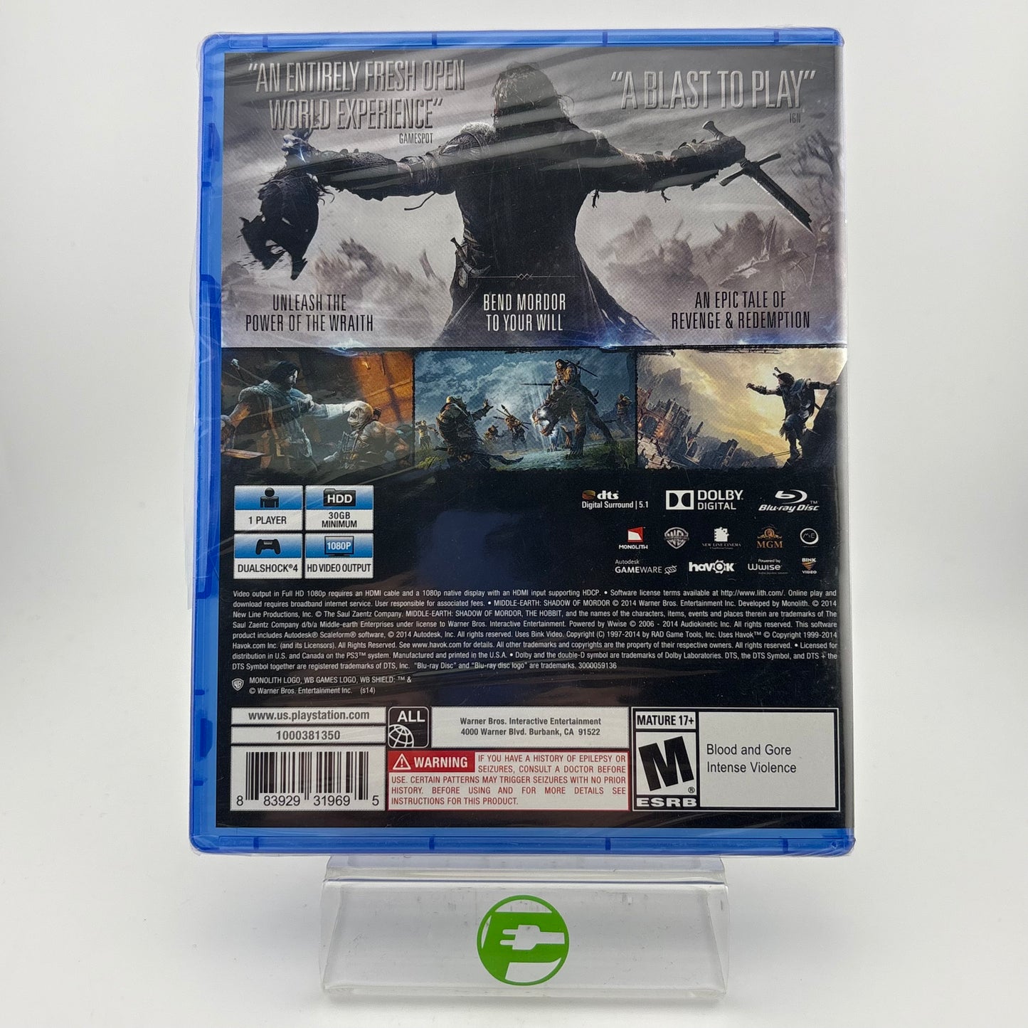 New Middle Earth: Shadow of Mordor (Sony PlayStation 4 PS4, 2014)